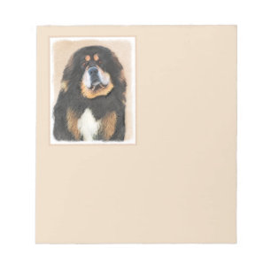 Bloc-note Peinture Tibétaine Mastiff - Joli art original chi