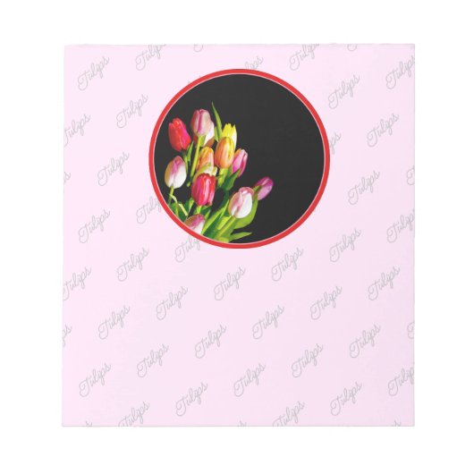 Bloc-note Peinture Tulip - Art Fleur original (Devant)