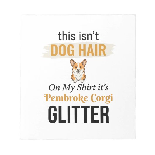 Bloc-note Pembroke Corgi Pailletés Conception Drôle Amateur (Devant)