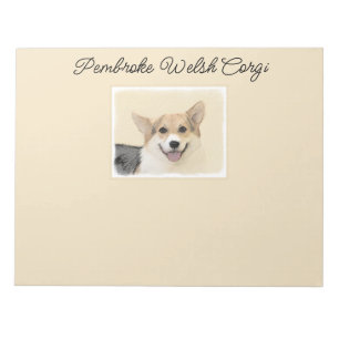 Bloc-note Pembroke Welsh Corgi Peinture - Original Chien Art