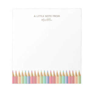 Bloc-note Pencil Crayon Teacher's Notepad