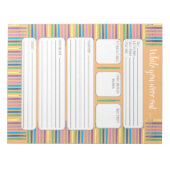 Bloc-note Pendant votre absence - stylos sous orange (Devant)