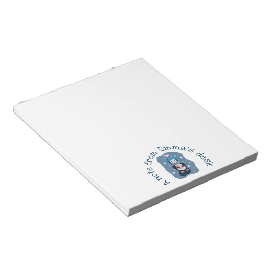 Bloc-note Penguin with Hot Cocoa Cup Winter Notepad (Incliné)