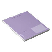 Bloc-note Pensées & Idées esthétique rétro de couleur violet (Incliné)