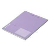 Bloc-note Pensées & Idées esthétique rétro de couleur violet (Tourné)