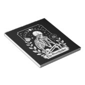 Bloc-note penseur excessif squelette gothique sombre Hallowe (Incliné)