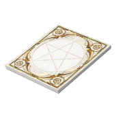 Bloc-note Pentacle de ton doré (Tourné)