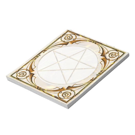 Bloc-note Pentacle de ton doré (Tourné)