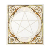 Bloc-note Pentacle de ton doré (Devant)