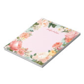 Bloc-note Peonies roses douces Florales modernes (Tourné)