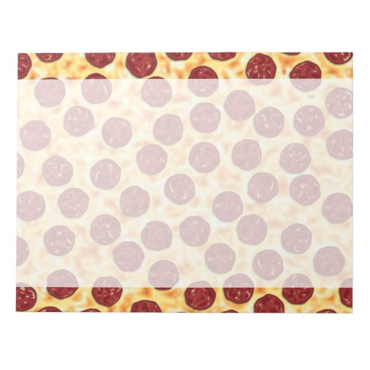 Bloc-note Pepperoni Pizza Motif (Devant)