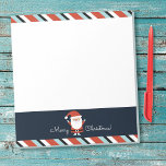 Bloc-note Père Noël<br><div class="desc">Un joli bloc-notes du Père Noël avec les mots Joyeux Noël! Si vous le souhaitez,  vous pouvez personnaliser le texte Joyeux Noël avec votre propre salutation à la place. Conçu pour vous par Blackberry Boulevard.</div>