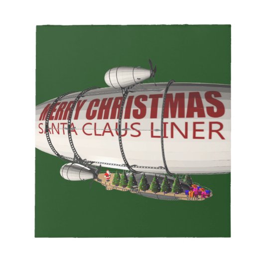 Bloc-note Père Noël À Zeppelin (Devant)