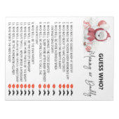 Bloc-note Père Noël Baby Polar Bear Baby shower Devine Qui (Devant)