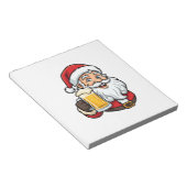Bloc-note Père Noël buvant de la bière Graphique de Noël (Incliné)