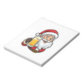 Bloc-note Père Noël buvant de la bière Graphique de Noël (Tourné)