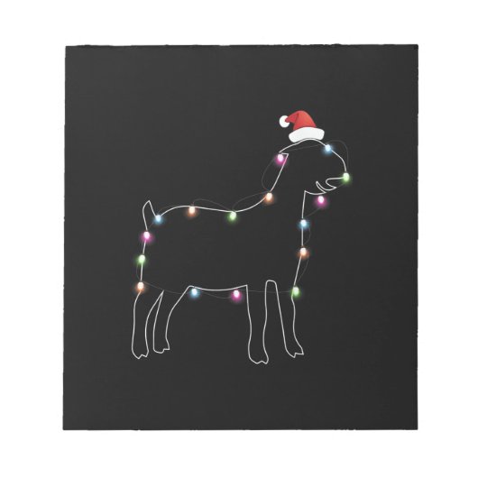 Bloc-note Père Noël Chèvre Noël Couleur Led Léger Noël Chèvr (Devant)