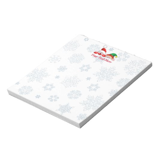 Bloc-note Père Noël et Elf adorable et drôle Caractères Peek (Tourné)