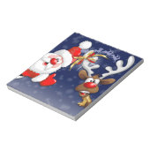 Bloc-note Père Noël et Reindeer Joyeux Noël Joyeux dessin an (Tourné)