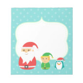 Bloc-note Père Noël mignon, Elf et pingouin alignés pour (Devant)