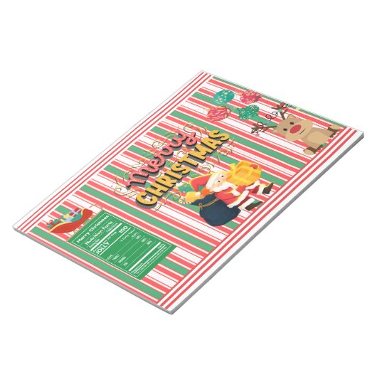 Bloc-note Père Noël Noël Fête chip Sac à chips Faveurs (Incliné)