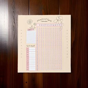 Bloc-note Période mensuelle de base des amis du cycle fémini