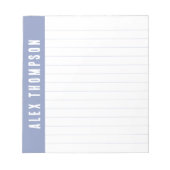 Bloc-note Périwinkle Blue Custom Name Lined (Devant)