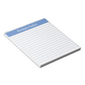 Bloc-note Périwinkle moderne tendance Bleu Script Grande imp (Incliné)