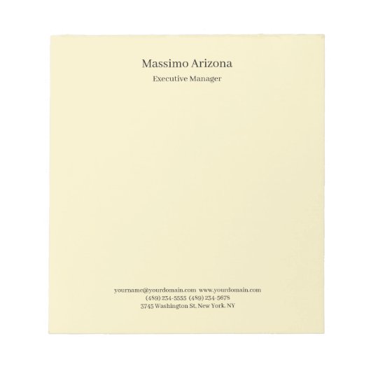 Bloc-note Perle Dorée Simple Professionnel Moderne Minimaili (Devant)