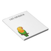 Bloc-note Perroquet de caricature mignon lovebird (Incliné)