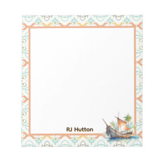 Bloc-note Personalize Sailboat Notepad