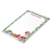 Bloc-note Personalized 11 x 8.5" Christmas Tito Tabby Cat  (Incliné)