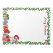 Bloc-note Personalized 11 x 8.5" Christmas Tito Tabby Cat  (Devant)