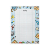 Bloc-note Personalized Blue Kids School Supplies Notepad  (Tourné)