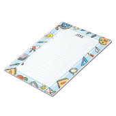 Bloc-note Personalized Blue Kids School Supplies Notepad  (Incliné)