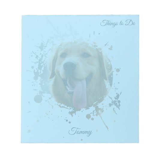 Bloc-note Personalized Custom Photo Pet with Name (Devant)