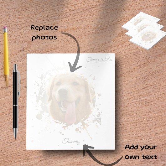 Bloc-note Personalized Custom Photo Pet with Name