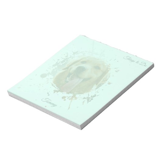 Bloc-note Personalized Custom Photo Pet with Name (Tourné)