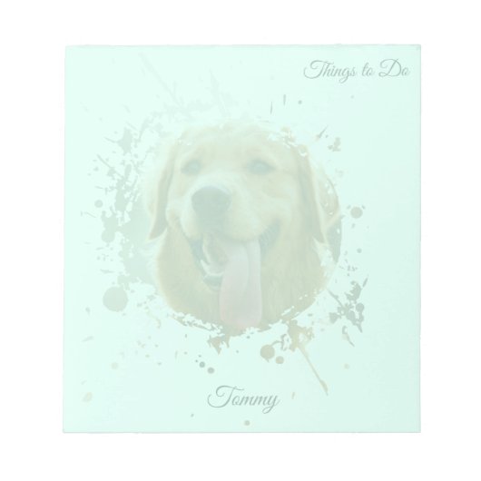 Bloc-note Personalized Custom Photo Pet with Name (Devant)