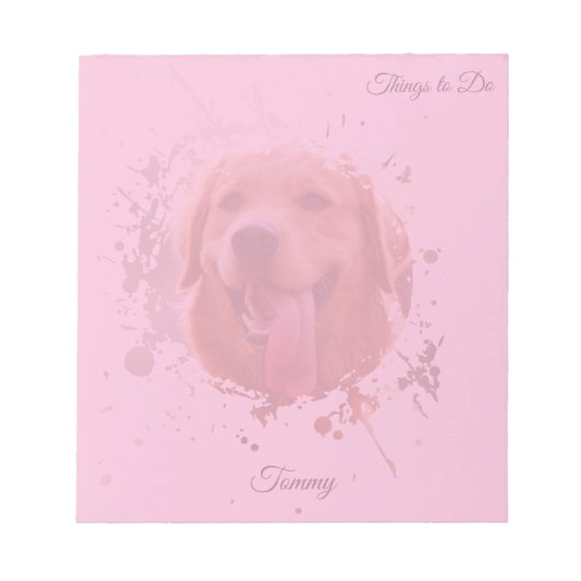 Bloc-note Personalized Custom Photo Pet with Name (Devant)