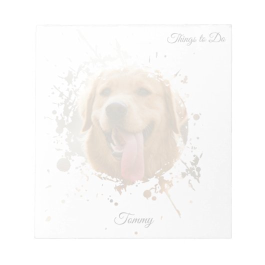Bloc-note Personalized Custom Photo Pet with Name (Devant)