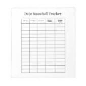 Bloc-note Personalized Debt Snowball Tracker Notepad (Devant)