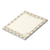 Bloc-note Personalized Floral Teacher Notepad • Custom Name  (Tourné)