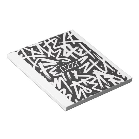 Bloc-note Personalized Graffiti Name Pattern — Custom Urban (Incliné)