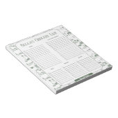 Bloc-note Personalized Green Toile Grocery List Notepad (Incliné)