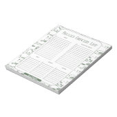 Bloc-note Personalized Green Toile Grocery List Notepad (Tourné)