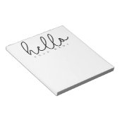 Bloc-note Personalized Hello Notepad Modern Minimal Simple (Incliné)