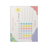Bloc-note Personalized Kids Chore Chart Encouraging Rewards (Tourné)