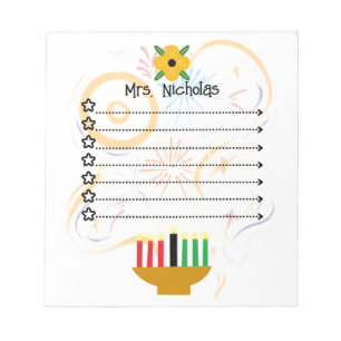 Bloc-note Personalized Kwanzaa To-Do List