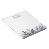Bloc-note Personalized Lavender Flowers Teacher Appreciation (Incliné)